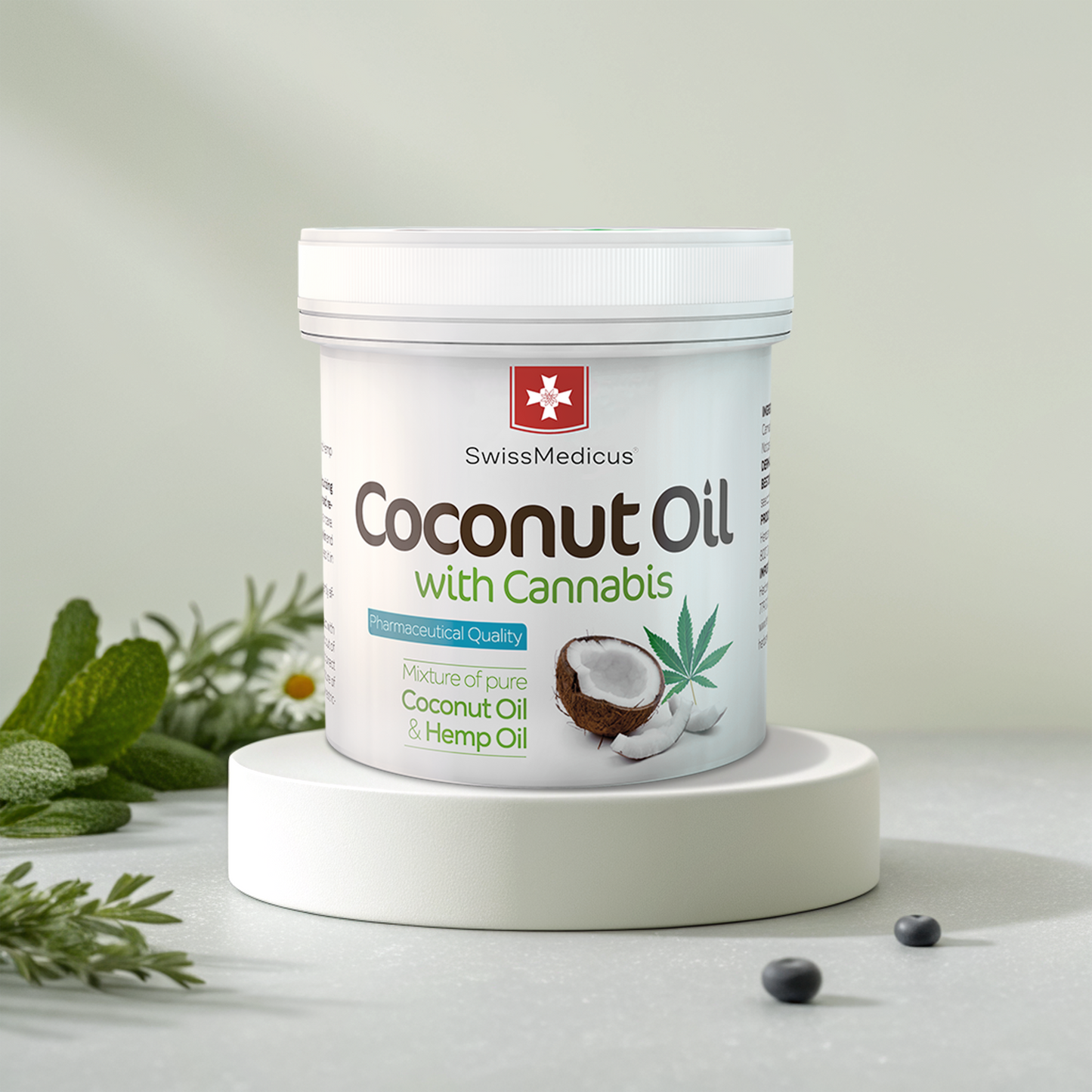 Olio di cocco con canapa